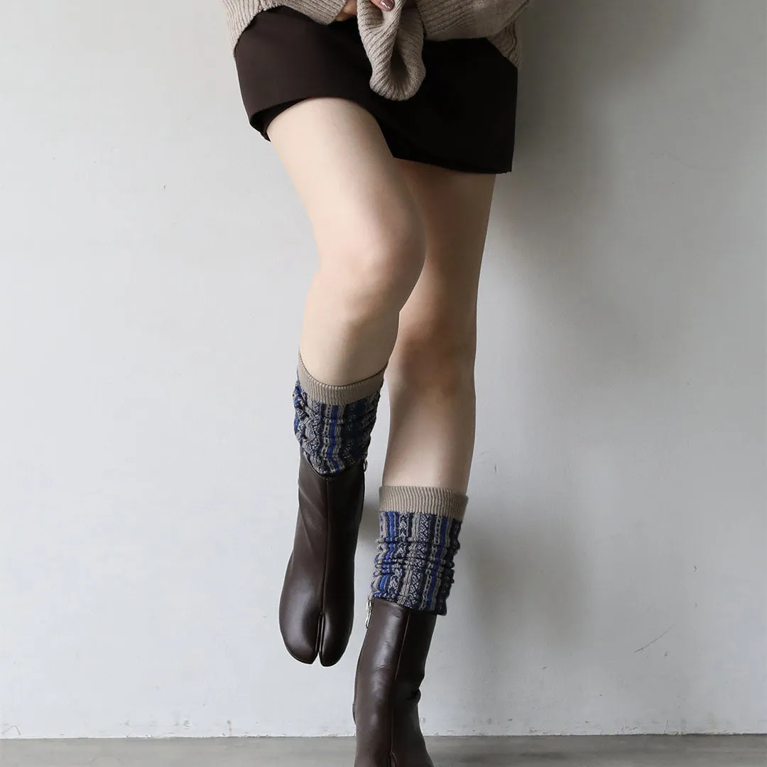 021400225 Jacquard Stripe Legwarmers