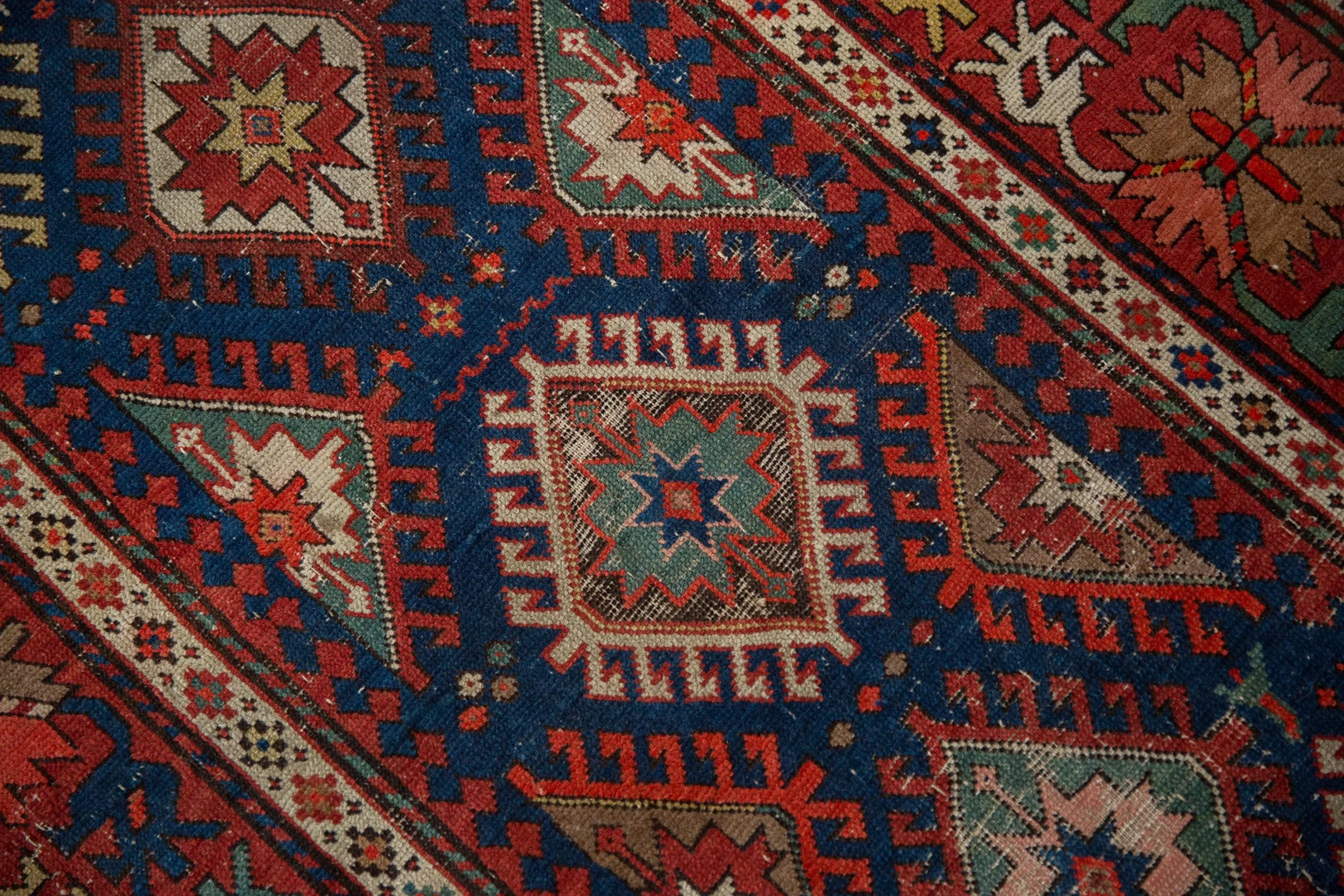 3.5x12.5 Antique Caucasian Rug Runner