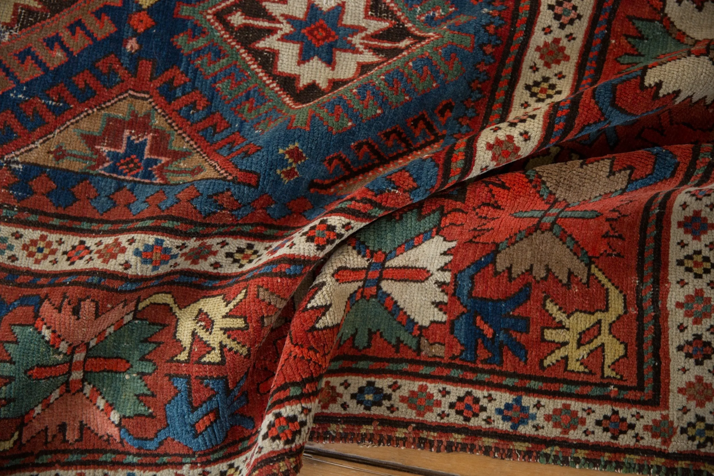 3.5x12.5 Antique Caucasian Rug Runner