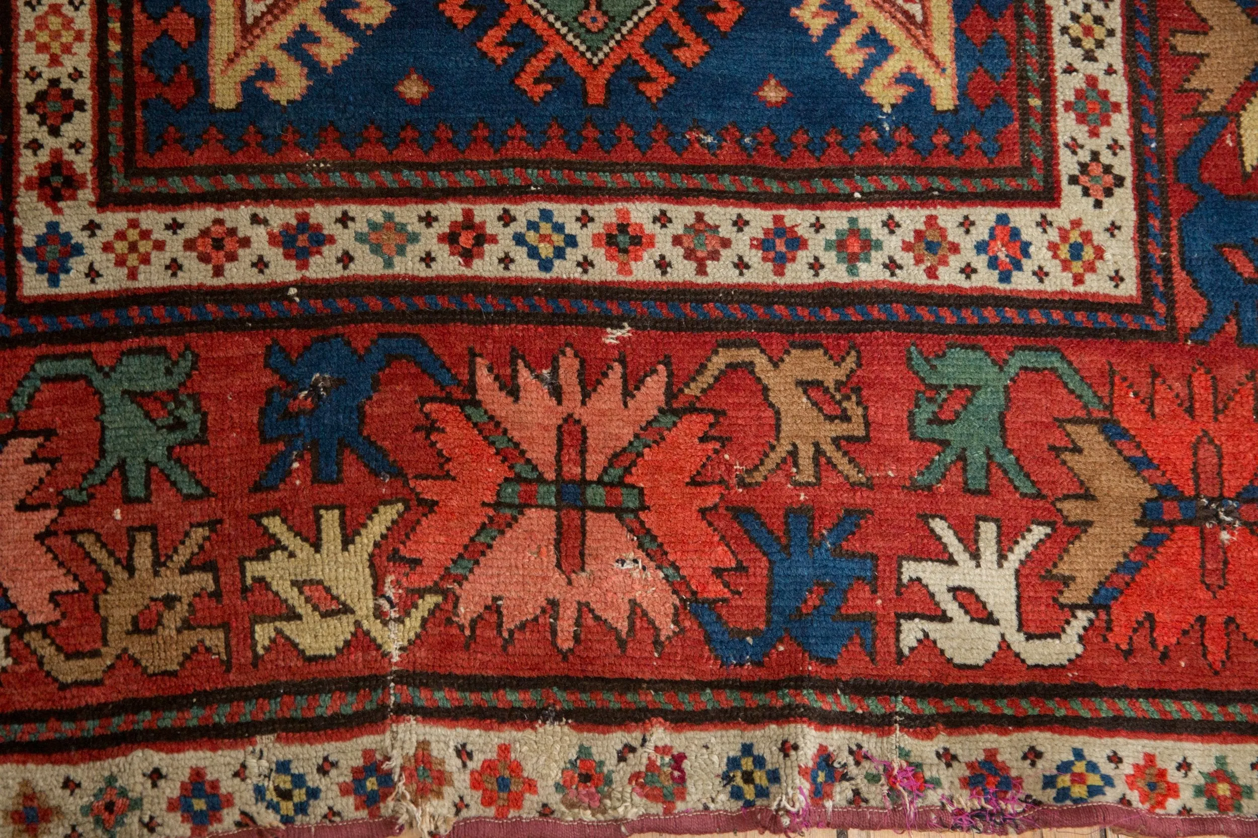 3.5x12.5 Antique Caucasian Rug Runner