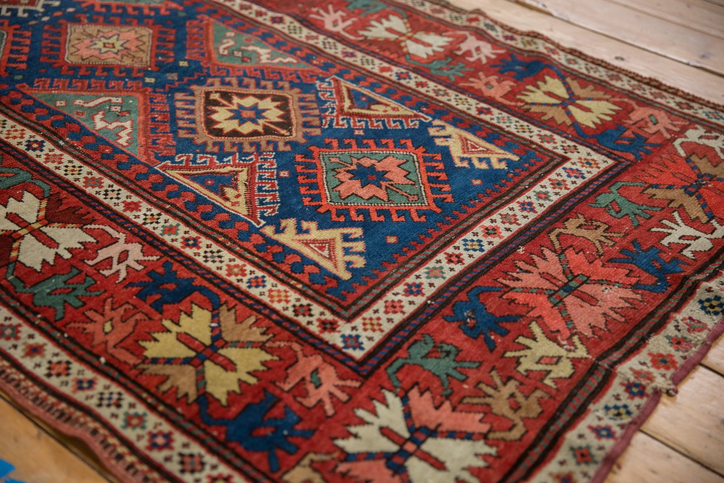 3.5x12.5 Antique Caucasian Rug Runner