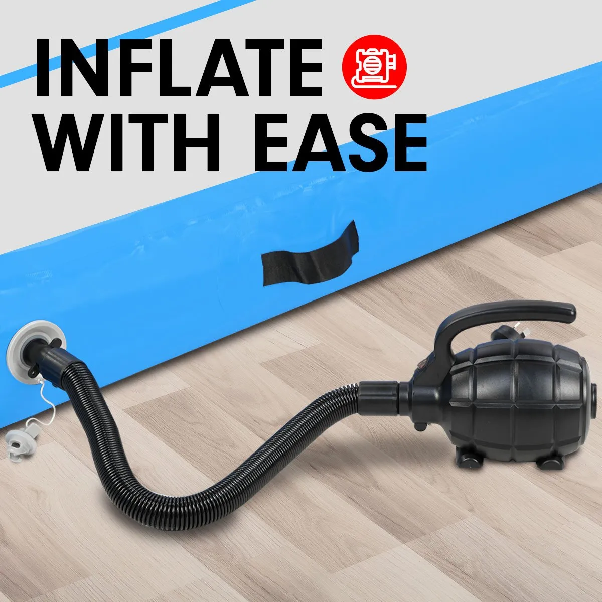 600W Portable Electric Air Pump for Air Tracks Inflatable Beds Toys