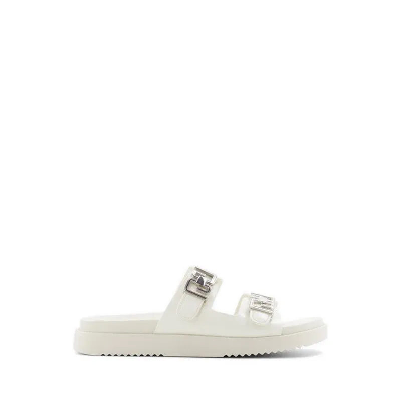Alessie Flat Sandals - White