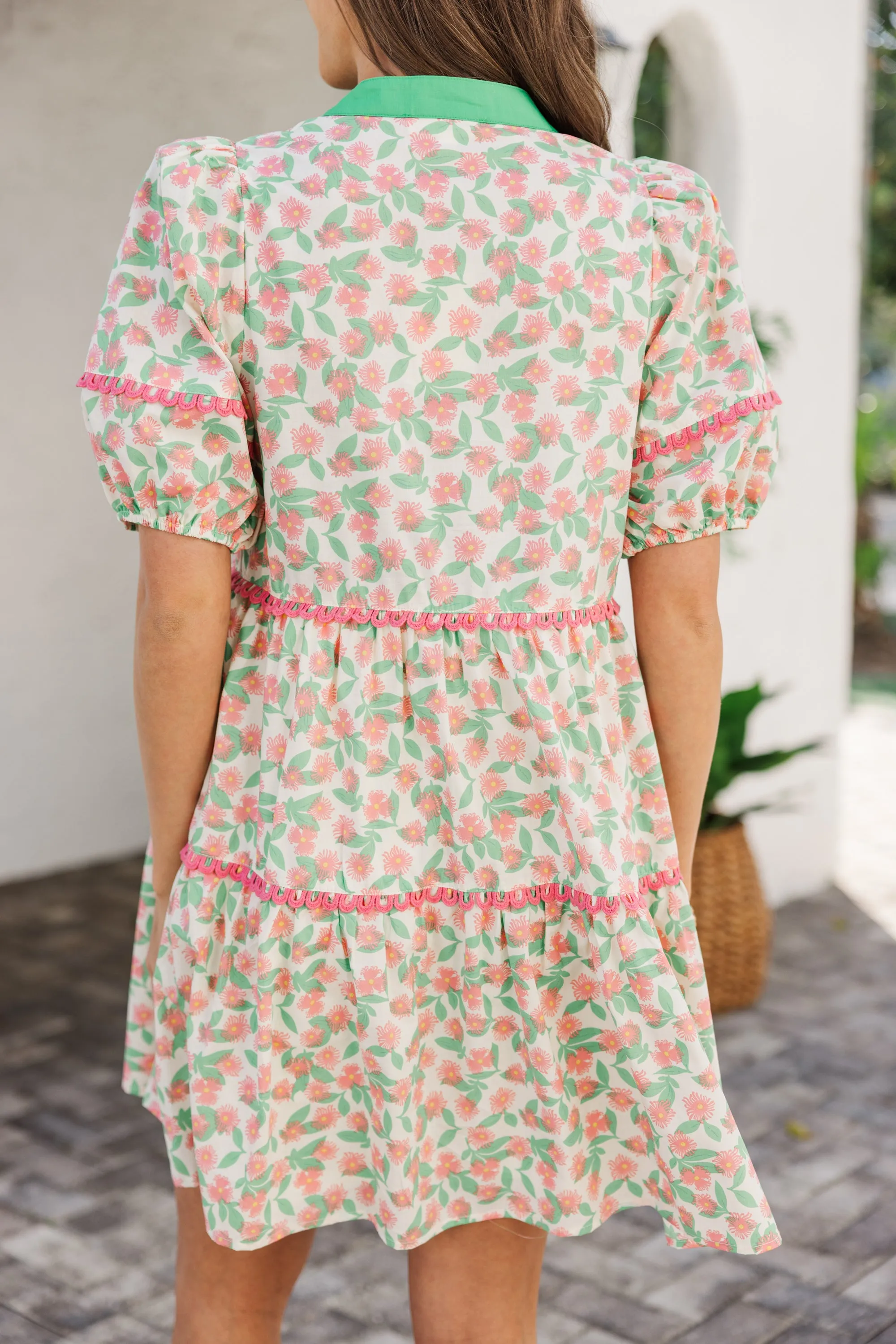 Beautiful Moments Pink Floral Babydoll Dress