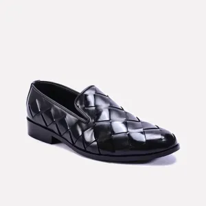 Beckford Woven Slip On Black Formal Shoes 0111191