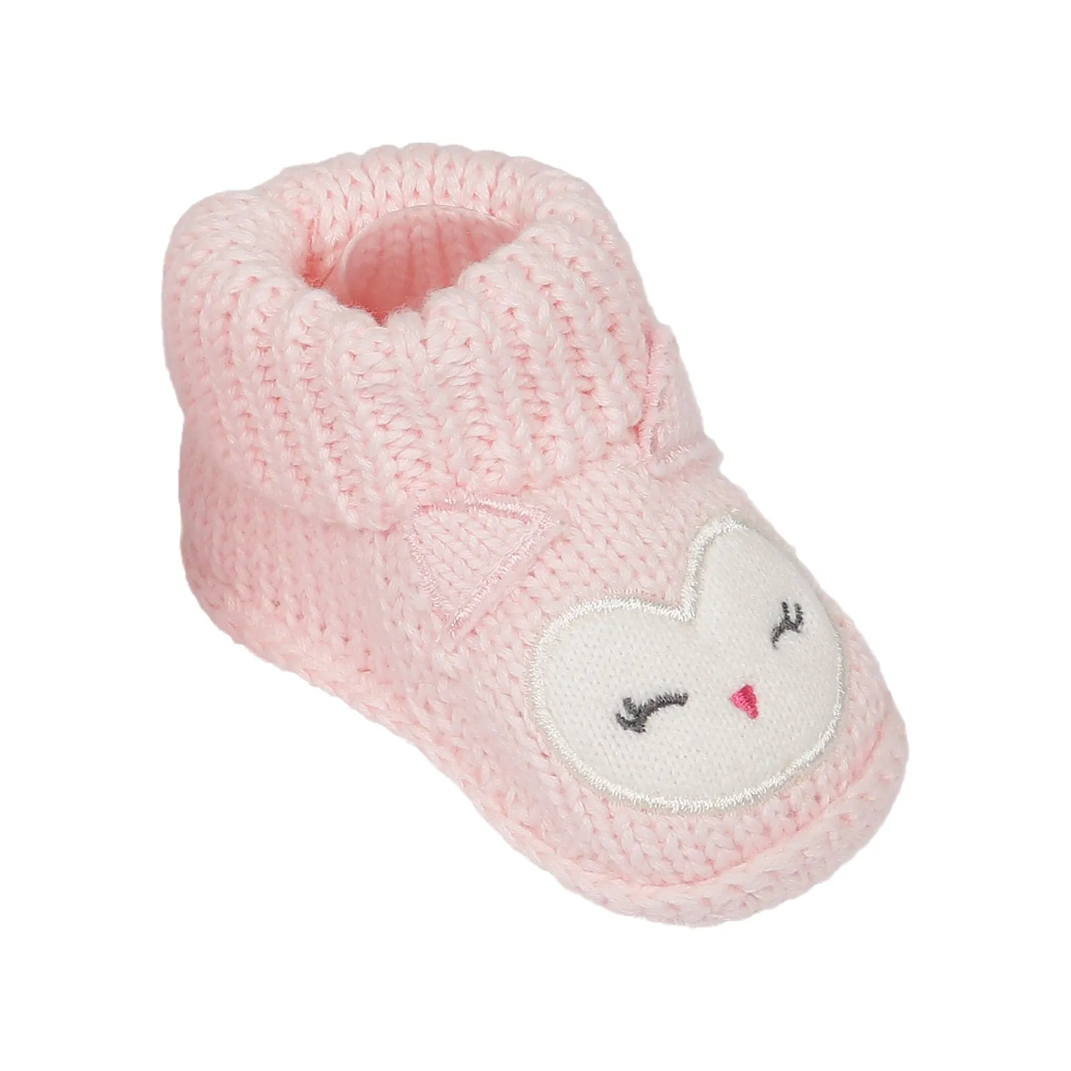 Blushing Newborn Crochet Socks Booties - Pink