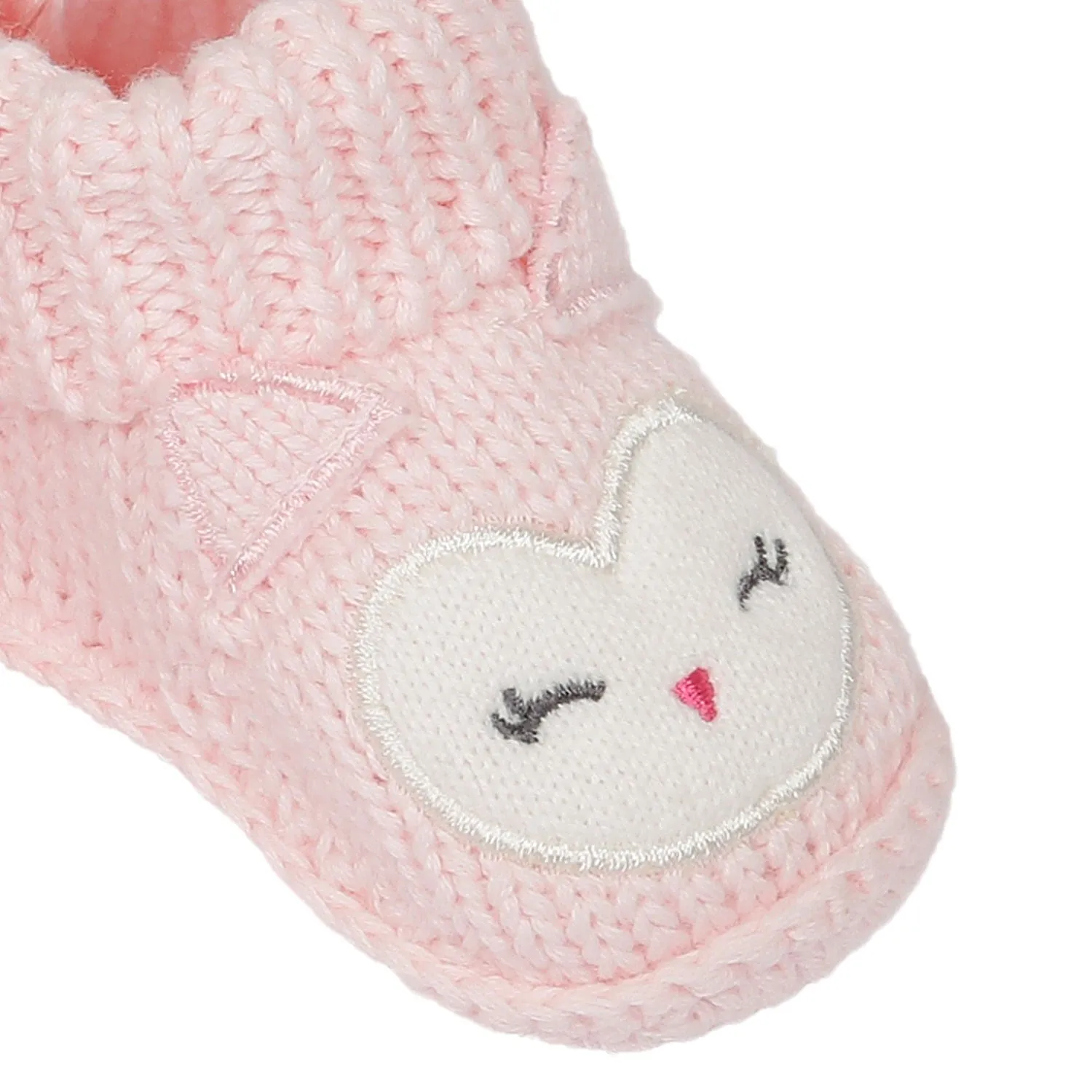 Blushing Newborn Crochet Socks Booties - Pink