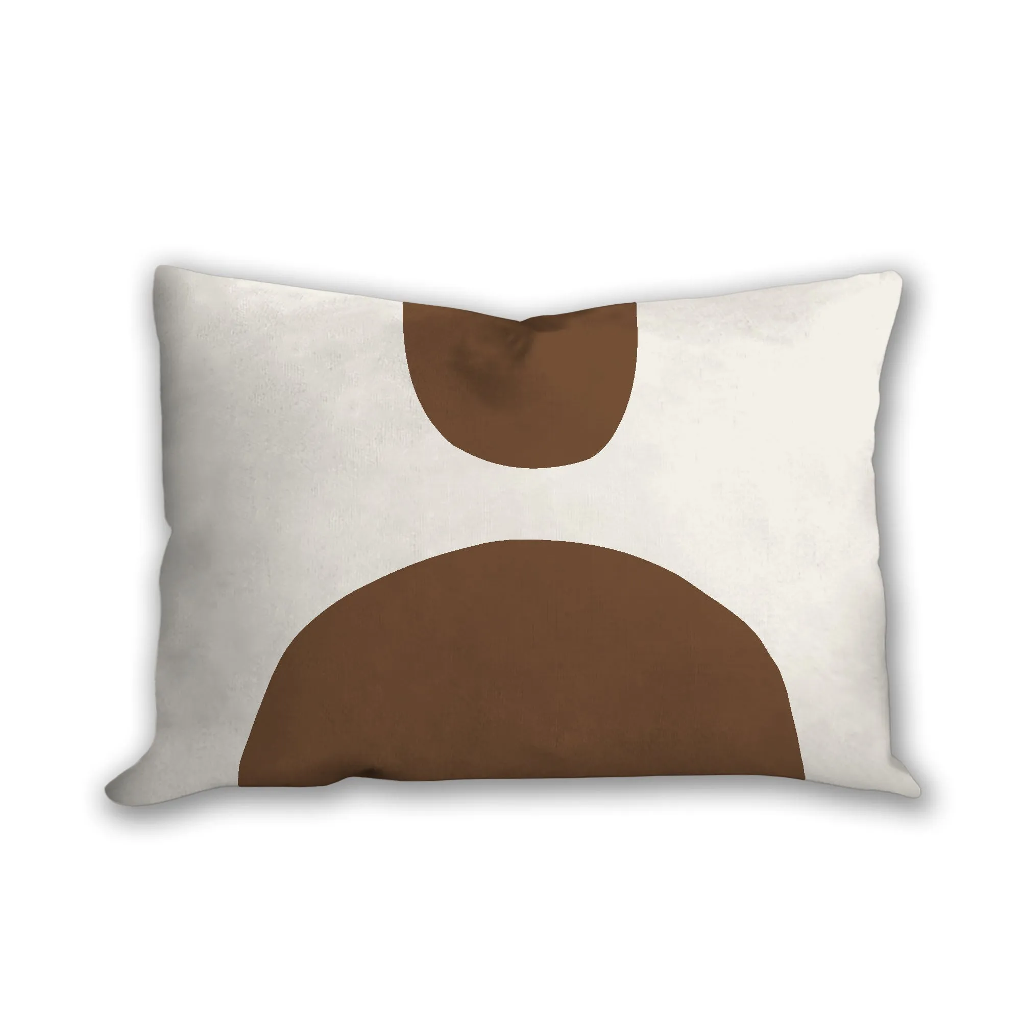 Brown abstract shapes throw pillow