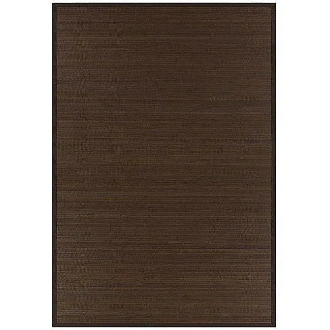 Brown Hand-Woven Bamboo Area Rug (8' x 10')