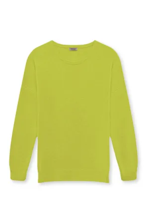 Calvine Boxy Crew Sweater | Lime