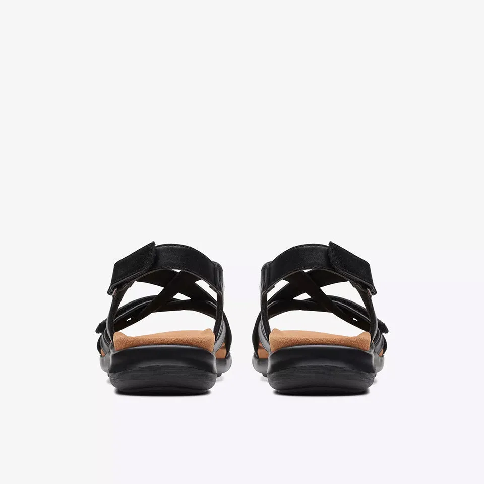 Clarks Women's Kitly Go Black Leather | Metallic