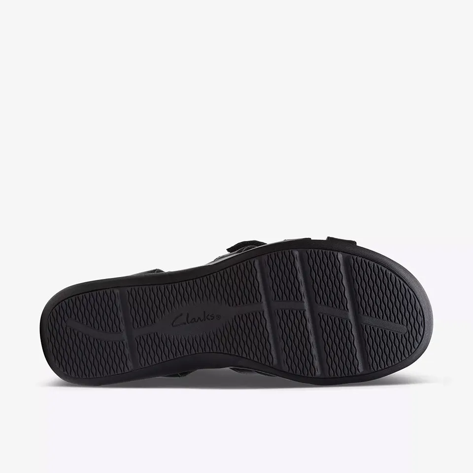 Clarks Women's Kitly Go Black Leather | Metallic