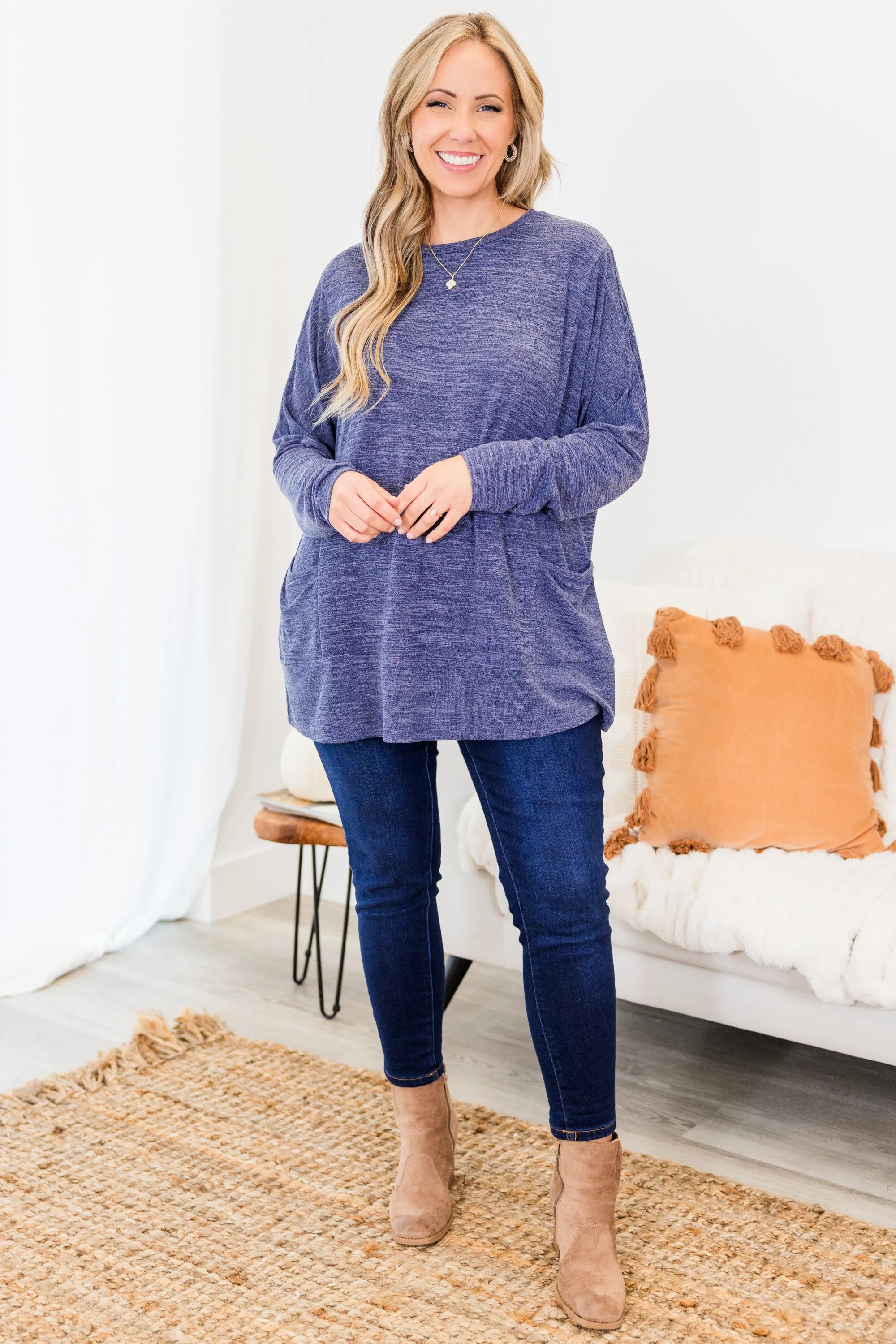 Crisp Autumn Air Tunic, Navy