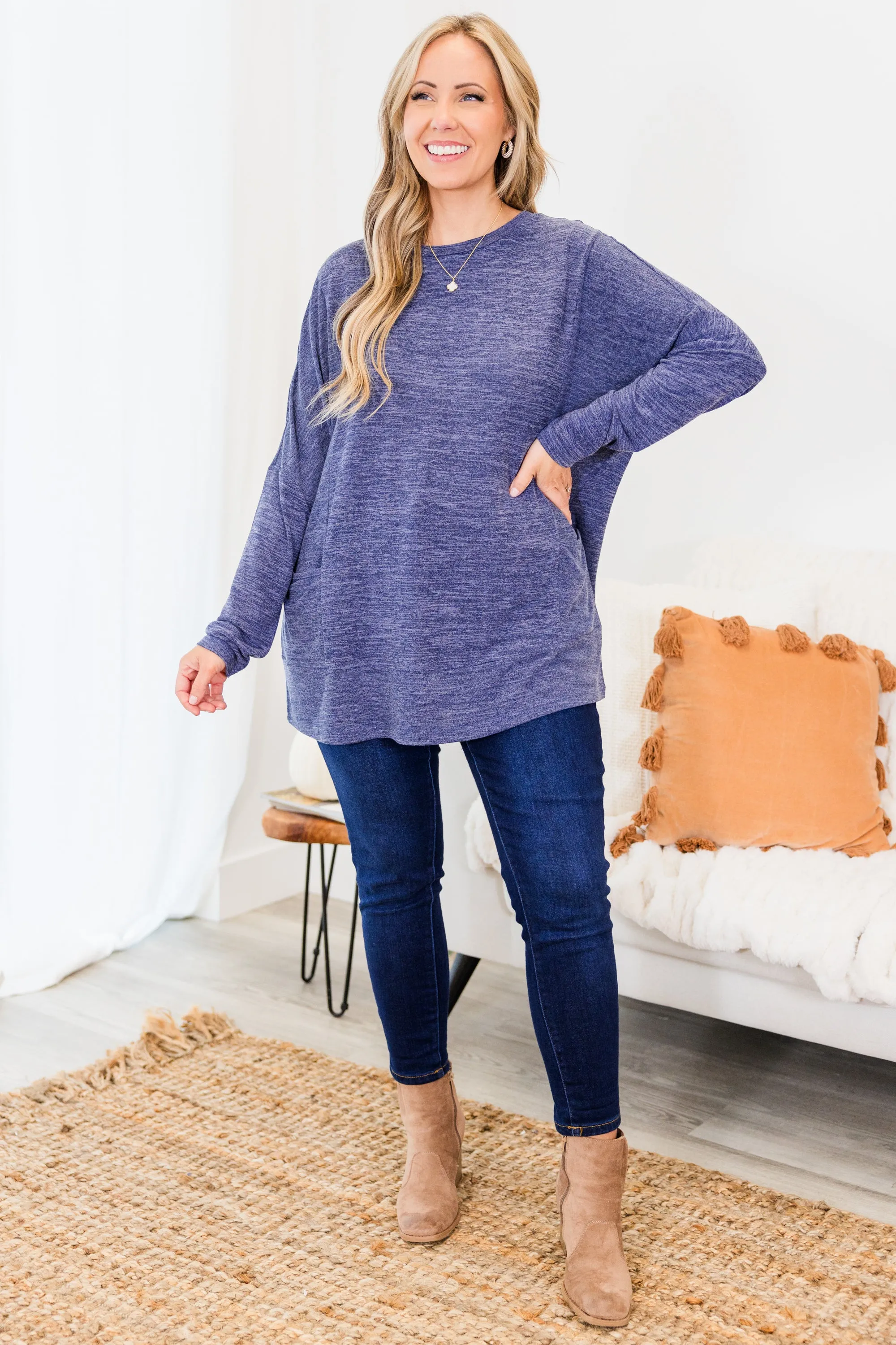Crisp Autumn Air Tunic, Navy