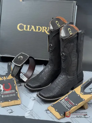 CUADRA BOOTS ELEPHANT BLACK ELEFANTE SQUARE TOE 3Z1OEl