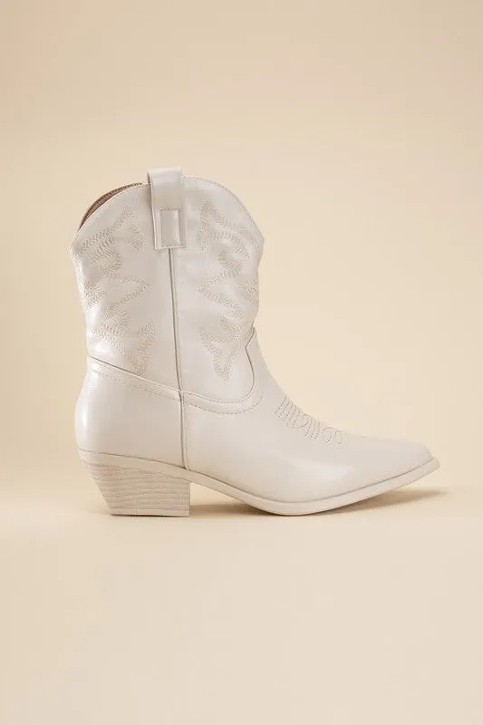 Gold Western Booties