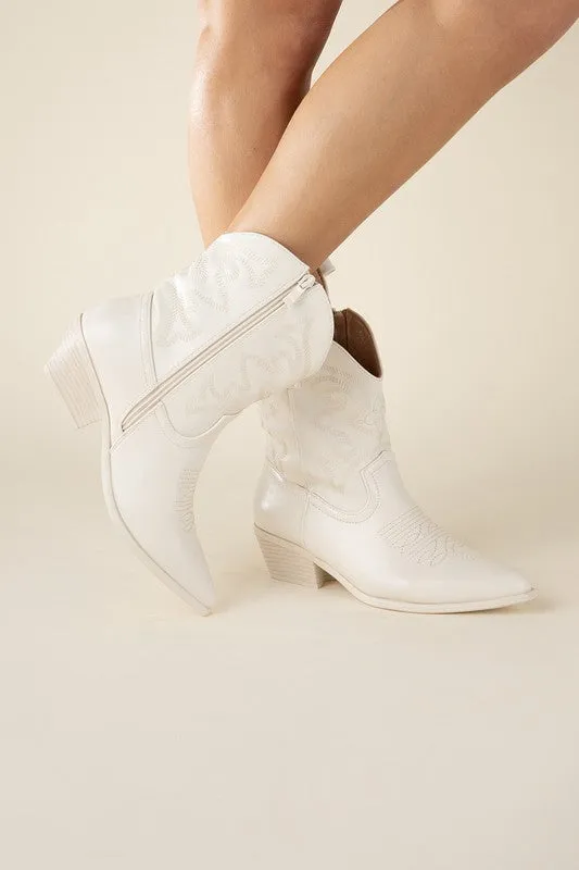 Gold Western Booties