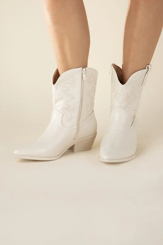 Gold Western Booties