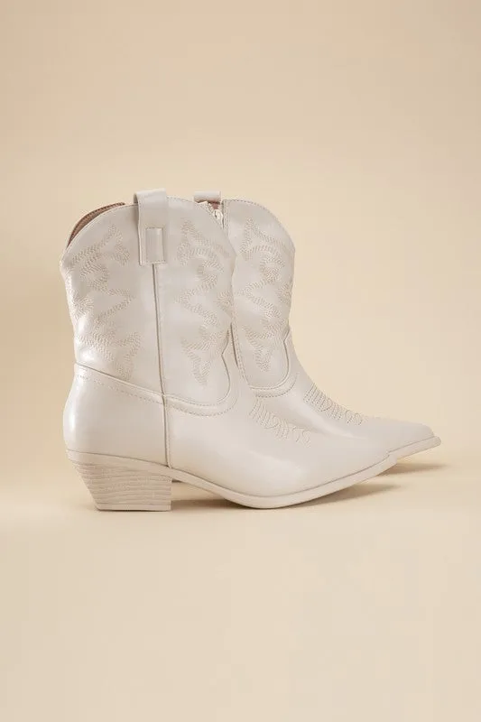 Gold Western Booties