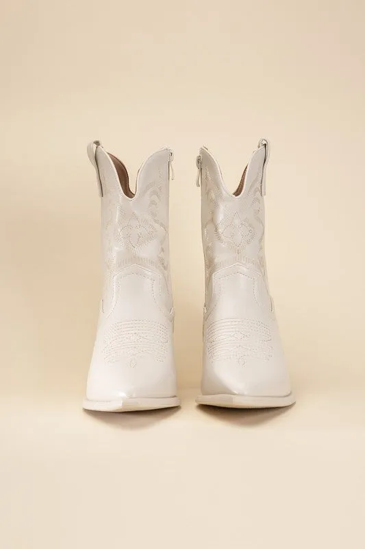 Gold Western Booties