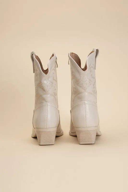 Gold Western Booties