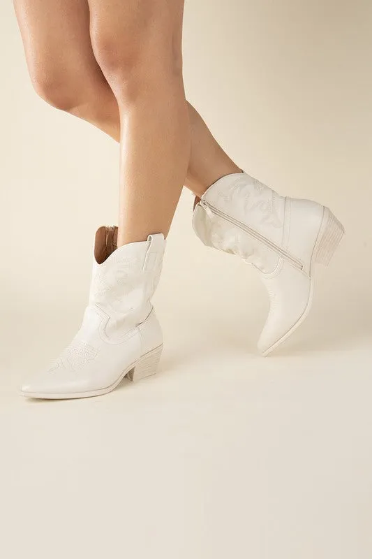 Gold Western Booties