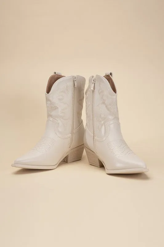 Gold Western Booties