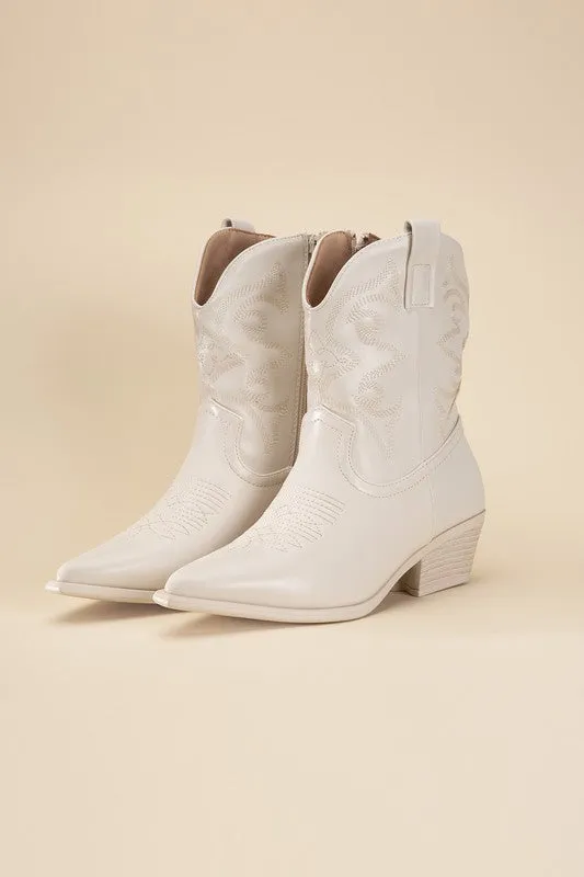 Gold Western Booties