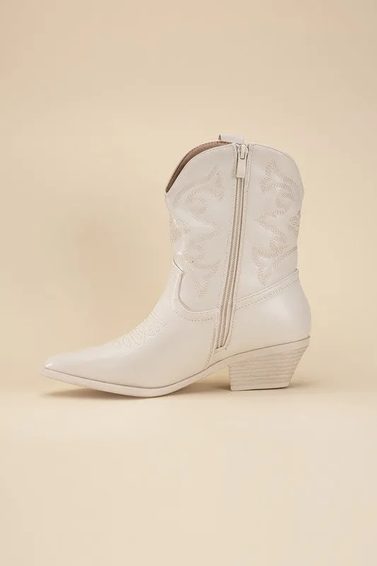 Gold Western Booties