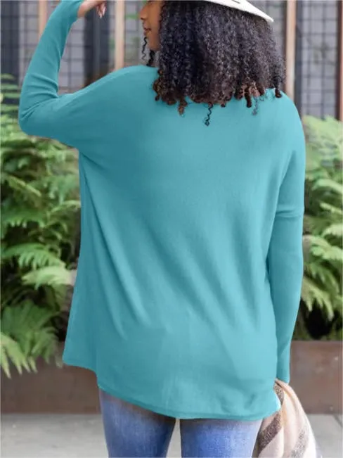 💥HOT SALE 💥Long Sleeve Thumbhole Sweater Pocket Tunic