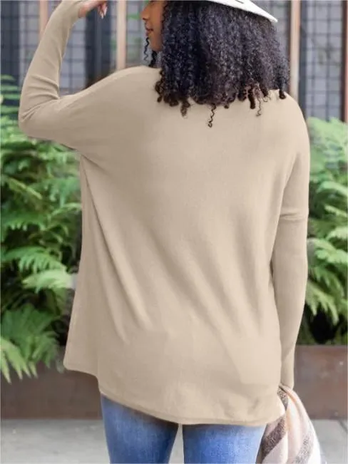 💥HOT SALE 💥Long Sleeve Thumbhole Sweater Pocket Tunic