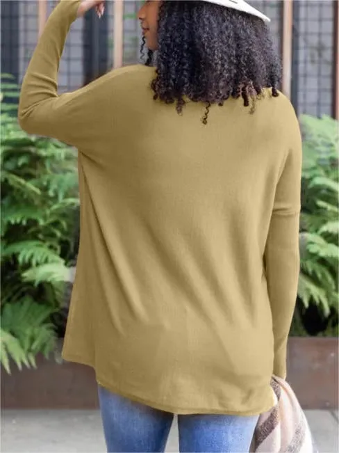 💥HOT SALE 💥Long Sleeve Thumbhole Sweater Pocket Tunic