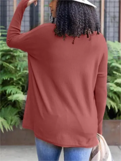 💥HOT SALE 💥Long Sleeve Thumbhole Sweater Pocket Tunic