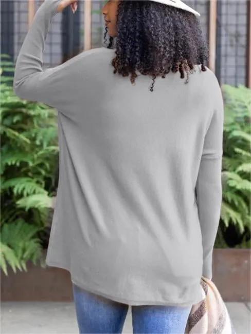 💥HOT SALE 💥Long Sleeve Thumbhole Sweater Pocket Tunic