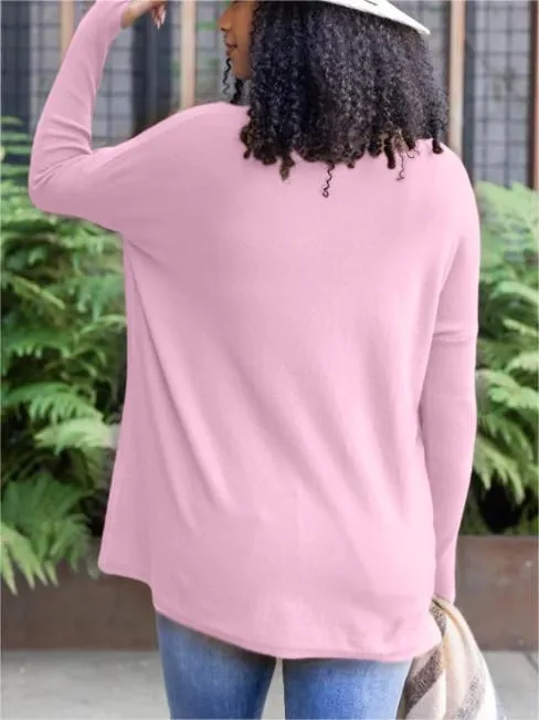 💥HOT SALE 💥Long Sleeve Thumbhole Sweater Pocket Tunic