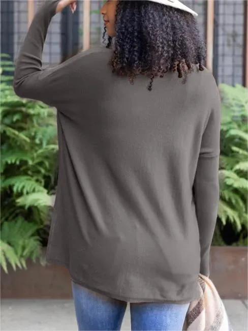 💥HOT SALE 💥Long Sleeve Thumbhole Sweater Pocket Tunic