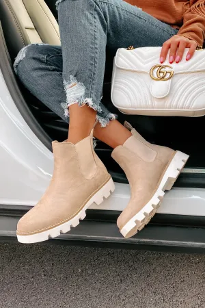IMPERFECT Jenkins Faux Suede Booties (Cream)