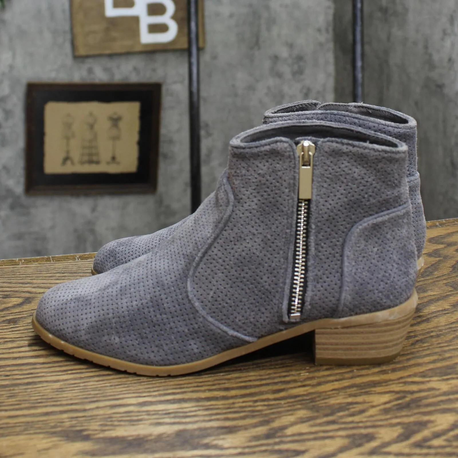 International Concepts Womens Lattice Ankle Booties 1673d8e3da300f Gray 6M