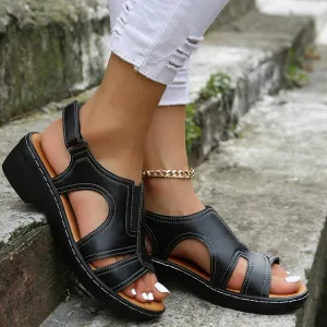 Jolie | Stylish Brown Wedge Sandals