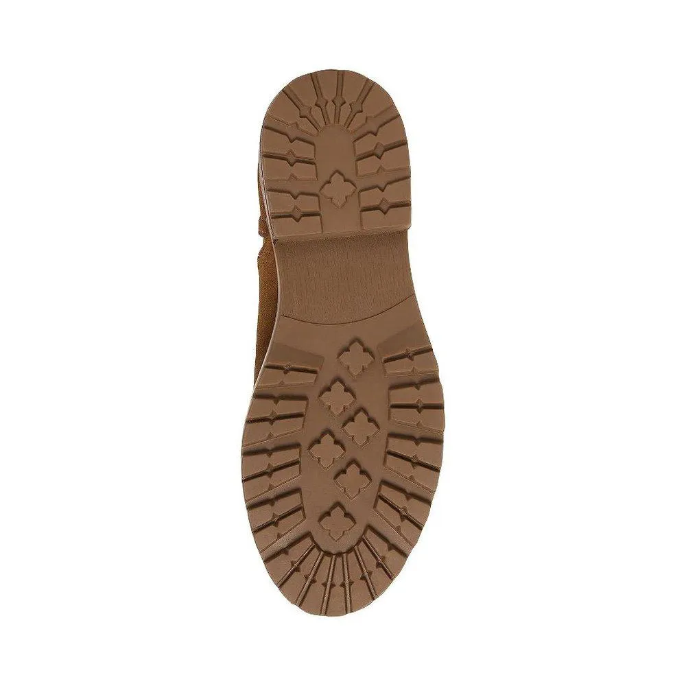 Juliann Chestnut Suede Ankle Booties