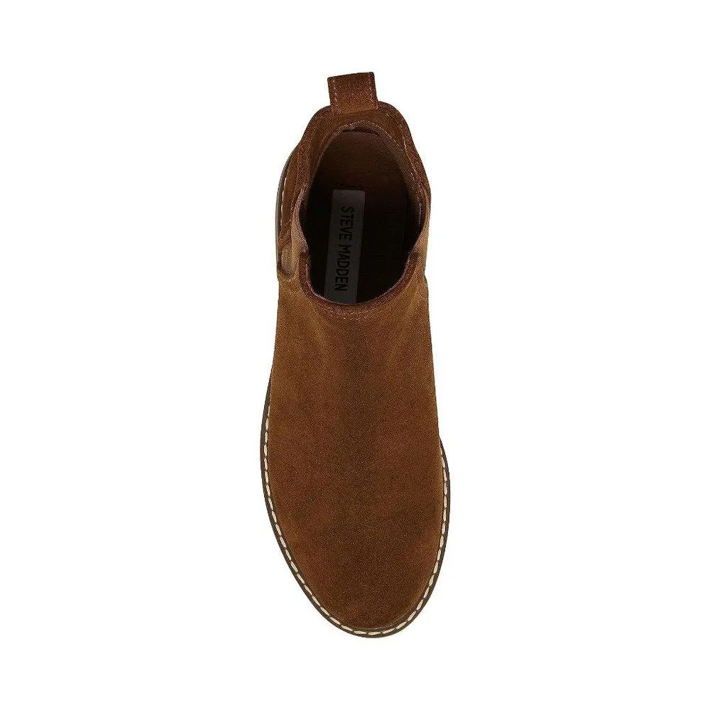 Juliann Chestnut Suede Ankle Booties