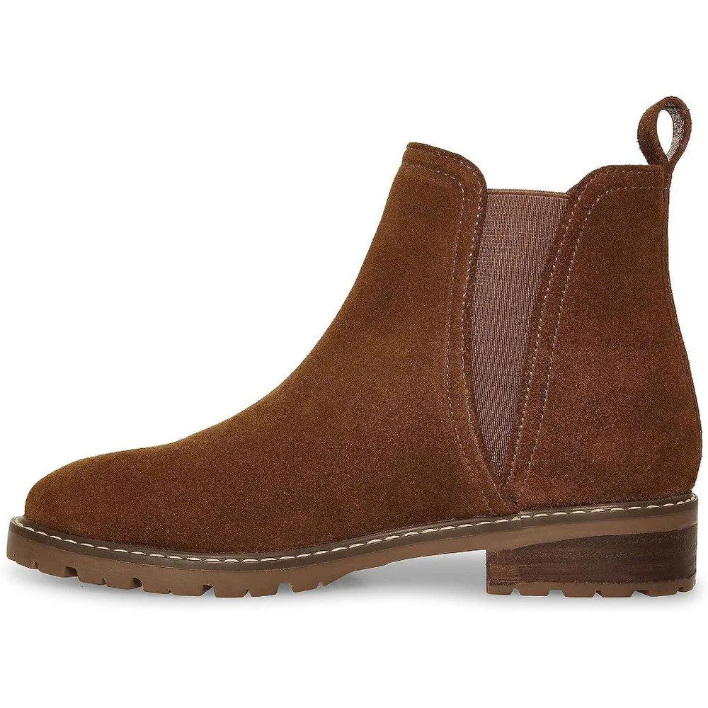 Juliann Chestnut Suede Ankle Booties