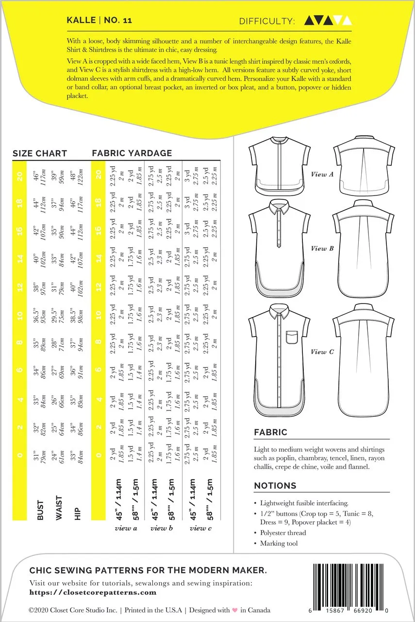 KALLE SHIRT & SHIRTDRESS • Pattern