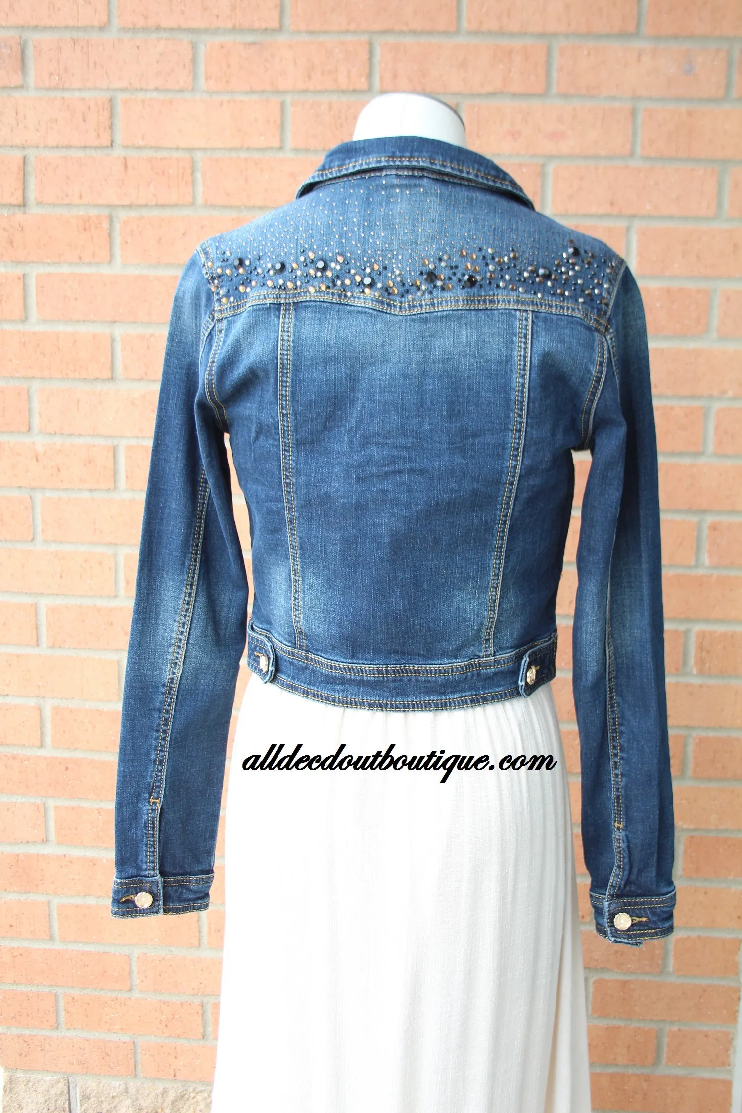 L.A. Idol | Jeweled Dark Denim Jacket