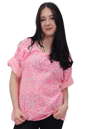 Leopard Print Tunic Cotton Dress