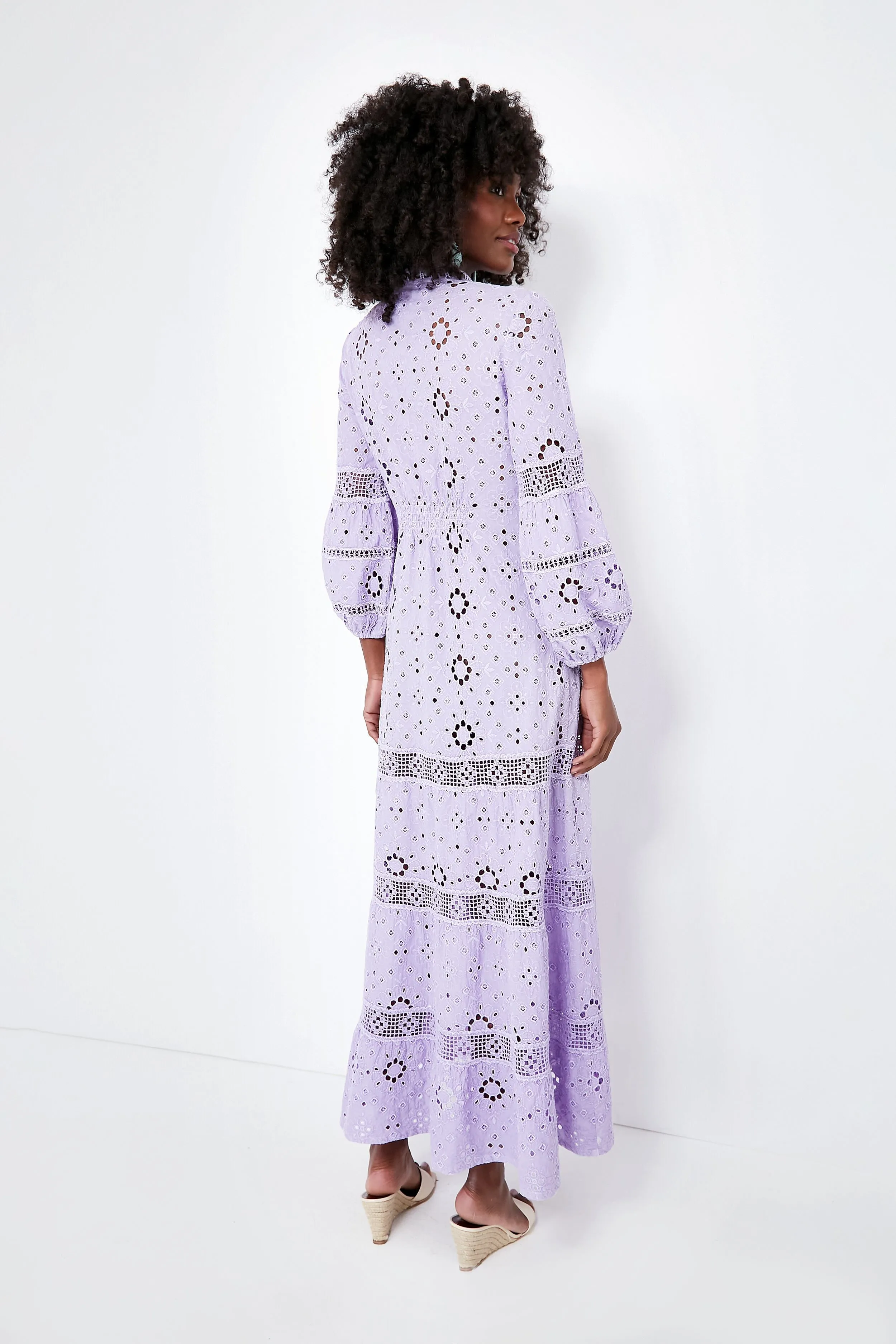 Lilla Giada Embroidered Long Dress