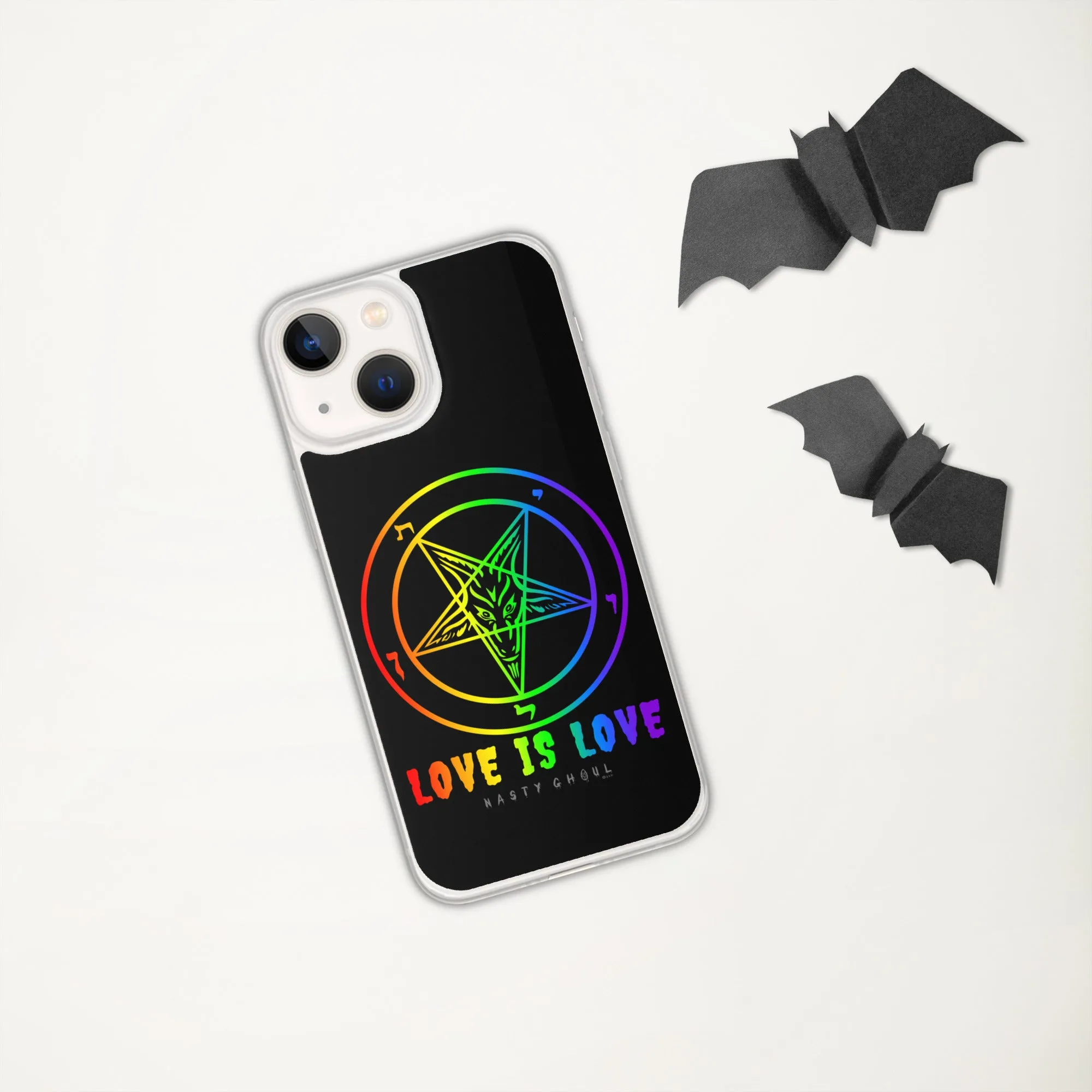 Love is Love Rainbow Baphomet iPhone Case