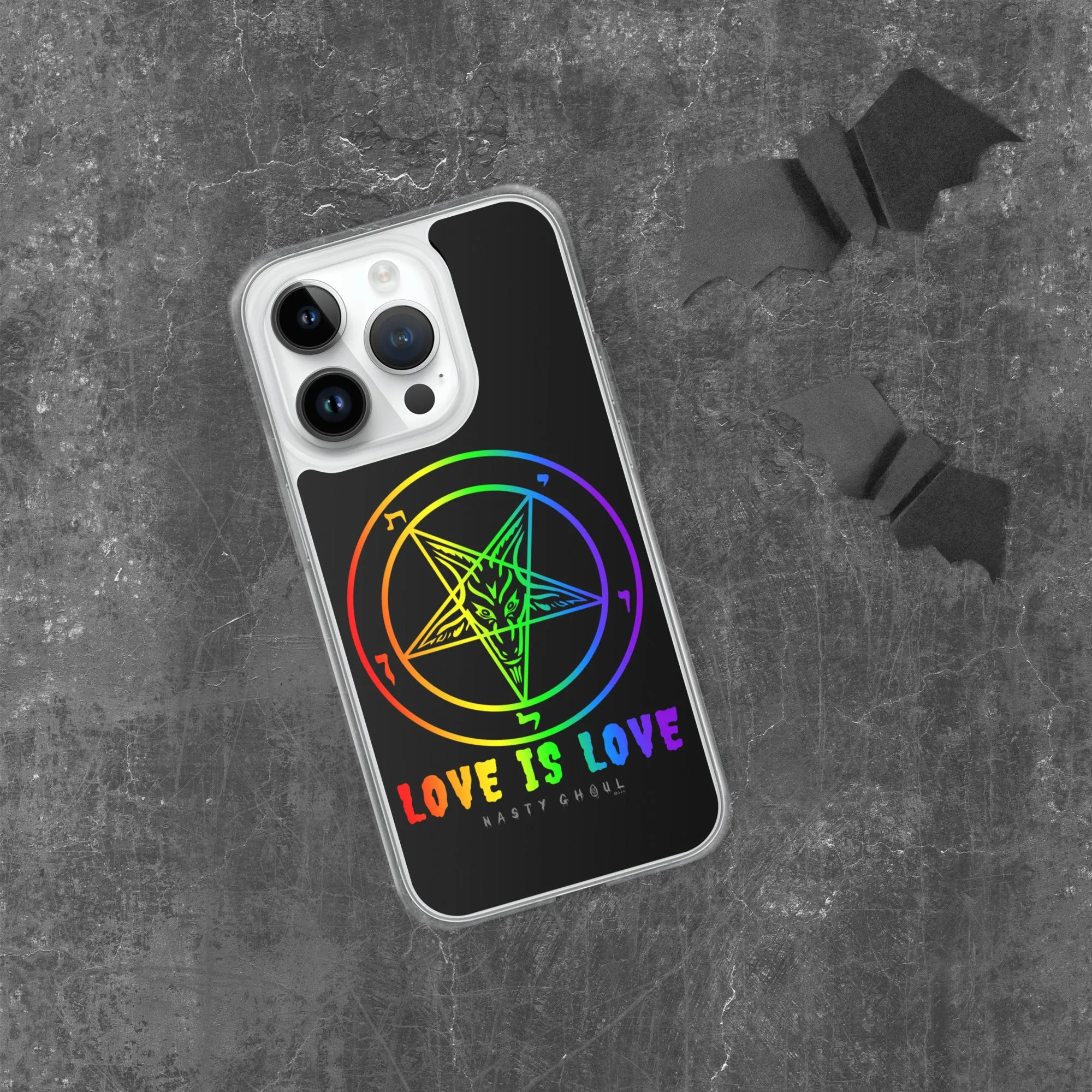 Love is Love Rainbow Baphomet iPhone Case
