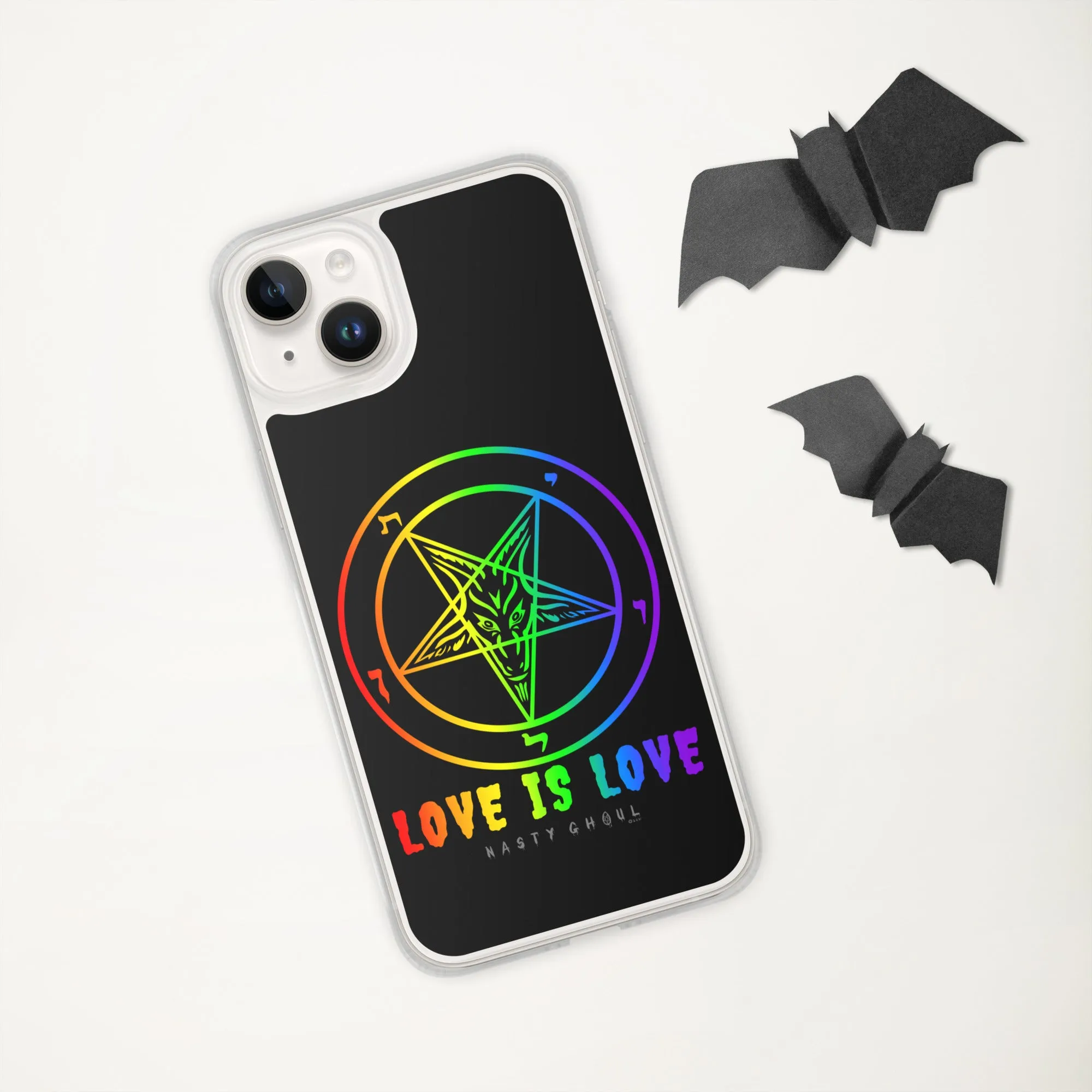 Love is Love Rainbow Baphomet iPhone Case