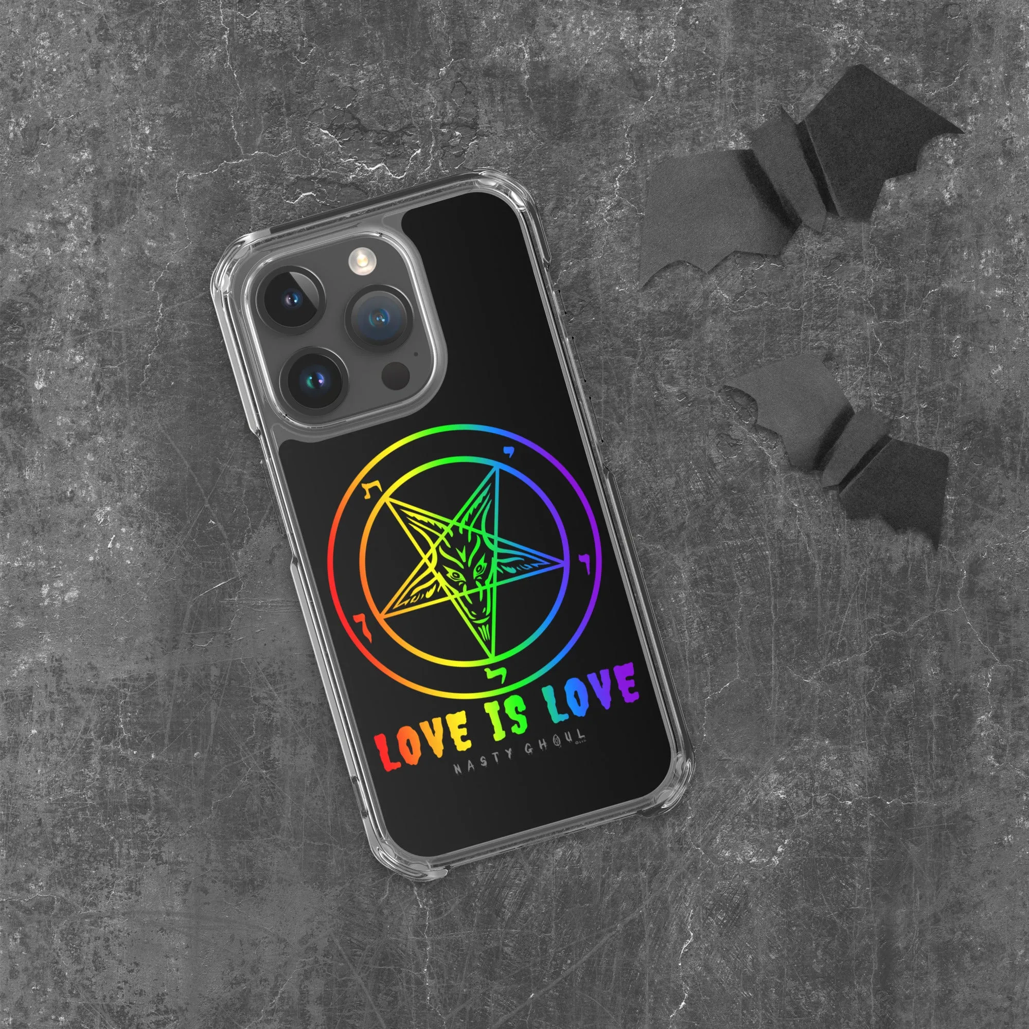 Love is Love Rainbow Baphomet iPhone Case